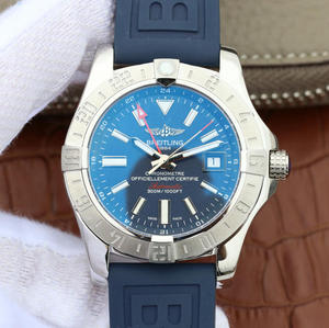 La fabbrica GF rievoca il modello di faccia blu GMT (World Time Watch) di seconda generazione Breitling A3239011 World Time Watch (GMT